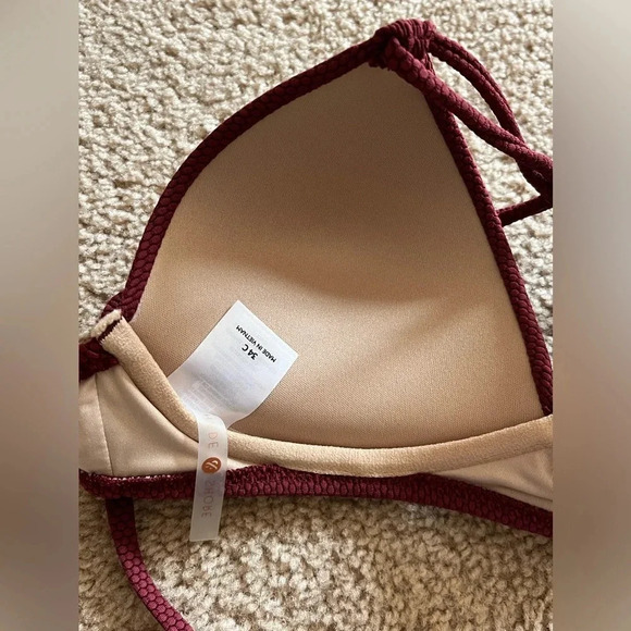 Shade & Shore Solid Textured Burgundy Matching Bikini Set from Target - Picture 6 of 9
